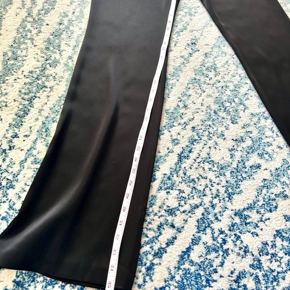 Alice + Olivia Teeny Satin Bootcut Pant Black - Picture 9 of 11